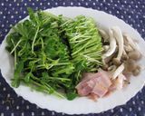 豆苗のカルボナーラ作り方1写真