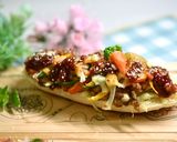 合挽き肉のそぼろバゲットトースト作り方5写真