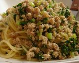 大根葉と鶏挽き肉の和風パスタ作り方7写真