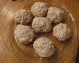 お吸い物・・お餅の中に鶏団子。。作り方2写真