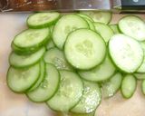 アメリカ　きゅうりと梅干韓国海苔のつまみ作り方1写真