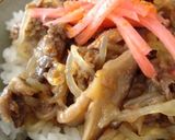 紅ショウガたっぷり柔らか牛丼♡作り方6写真