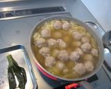 白菜と肉団子のごちそうスープ作り方9写真