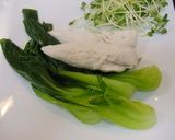 鶏のささみとチンゲン菜の卵白ソース作り方7写真