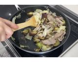 なすときゃべつの豚ぽん酢バター炒め★動画あり★作り方20写真