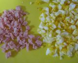 ハムたまチーズをポテトコロッケで。作り方2写真