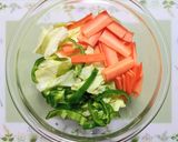簡単夕飯！野菜たっぷりキャベツ豚バラ野菜炒め主菜作り方6写真
