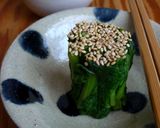 春菊のおひたし♪　　からし酢醤油だれ作り方5写真