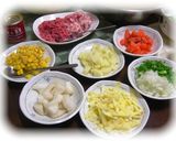 もんじゃ焼き作り方1写真
