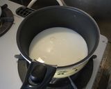 ホワイトチョコ❤抹茶のミルクプリン作り方1写真