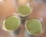 ホワイトチョコ❤抹茶のミルクプリン作り方5写真