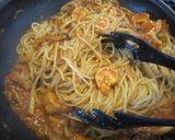 簡単！エビと鶏肉のトマトクリームパスタ作り方6写真