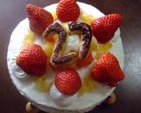 手作り・・基本的な誕生日ケーキ」^-^「作り方24写真