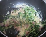 豆苗のカルボナーラ作り方5写真