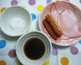 ハムの照り焼き☆作り方1写真