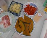 かぼちゃ＆パプリカのチーズカレーパン作り方4写真