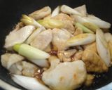 鶏肉とネギの磯辺風作り方3写真