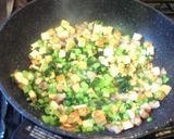 台湾家庭料理★押し豆腐＆野沢菜の炒め★作り方3写真