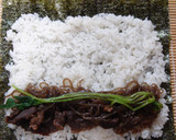 節分に♪うちの巻き寿司（牛肉巻き）作り方7写真