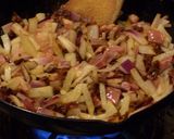 パンチェッタの赤紫色パスタ作り方2写真
