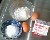 45分で☆シンプルロールケーキ☆作り方1写真