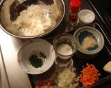 余ったご飯で即席チキンピラフ＾＾作り方1写真