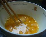 レンジでお鍋いらずの甘～ぃ「いり卵」★作り方1写真