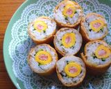 いなりで♪小さなお花の巻き寿司作り方10写真