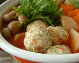 洋風鍋にチーズ入り鶏団子作り方4写真
