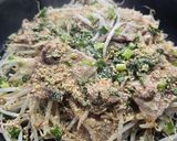 レンジで簡単　豚肉ともやしのミルフィーユ作り方4写真