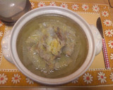 白菜と塩豚の牡丹鍋風スープ作り方4写真