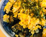 お惣菜丼●ひじきの煮物＆玉子そぼろ丼作り方1写真
