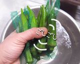 節約【オクラとお豆腐さんの胡麻衣】簡単よ作り方1写真