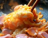 朝食に♪魚ニソエッグのご飯プレート作り方4写真