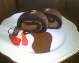 しっとり♪ふわふわチョコロールケーキ作り方20写真