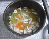 残った野菜でクリームリゾット★作り方1写真
