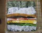太巻き♪恵方巻き♪ｴﾋﾞと穴子と菜の花卵作り方5写真