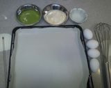 しっとり♪ふわふわ抹茶ロールケーキ作り方1写真