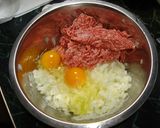 お母さんの簡単オニオンハンバーグ作り方1写真