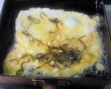ねぎと塩昆布のたまご焼き作り方3写真