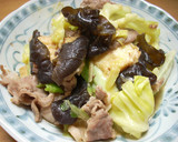 キャベツと厚揚げときくらげの味噌炒め作り方7写真