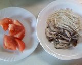 きのことトマトの明太子パスタ作り方1写真
