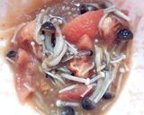 きのことトマトの明太子パスタ作り方3写真