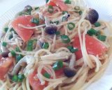 きのことトマトの明太子パスタ作り方4写真