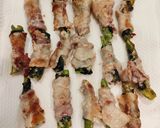 豚バラ肉の大葉チーズのししとう巻き作り方10写真