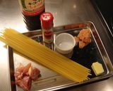鶏のもも肉と明太子の和風パスタ♪作り方1写真