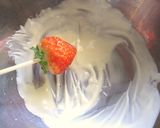 バレンタイン❤簡単！苺のチョコがけ綿帽子作り方3写真