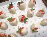 バレンタイン❤簡単！苺のチョコがけ綿帽子作り方4写真