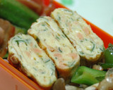 お弁当✿青海苔と鮭フレークの卵焼き✿作り方3写真