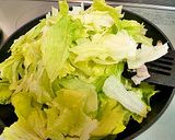 がっつりレタスの温おかずサラダ作り方4写真